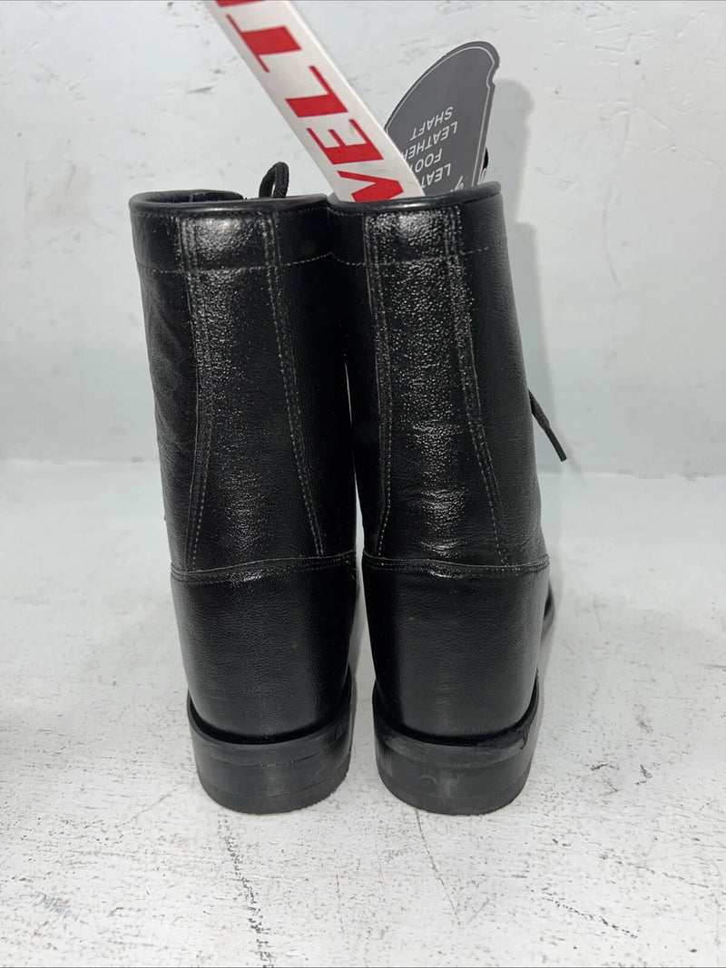 New Women’s Black Lace Up A Jama Product Cowboy Boots. 5110G 7 D. 18-121