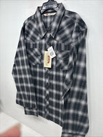 New Women’s Cumberland Black Plaid Long Sleeve Pearl Snap 3XL GG-67