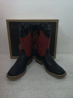 New Youth Red DBL Barrel Cowboy Boots. 4472001 4. 22-97