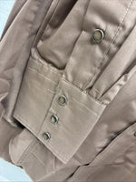New Men’s Tem Tex Brown Western Long Sleeve Pearl Snap 15 X 33 Medium T-43