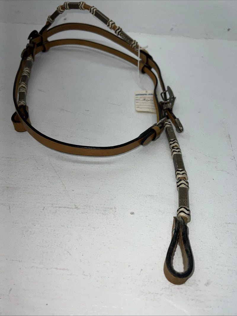 New Congress Leather Beads Browband Headstall #6855 U-29