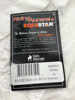New Women’s White EQUISTAR Short Sleeve English Riding Shirt. 42 G-29