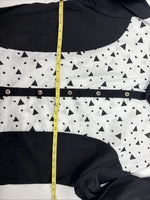 New Women’s Cowboy Threads Black White Long Sleeve Button Up XL II-41