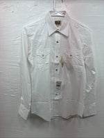 New Boys ELY Cattleman White Long Sleeve Pearl Snap size 16 CC-76