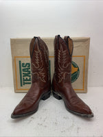 New Men’s Brown Texas Brand Cowboy Boots. 7953 10 D. 7-41