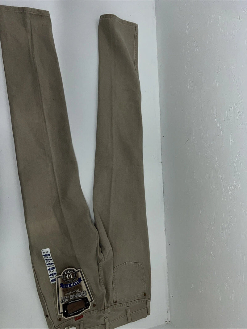 Nw Men’s Tan Cowboy Cut Slim Fit Wrangler Jeans. 11x36 G-3