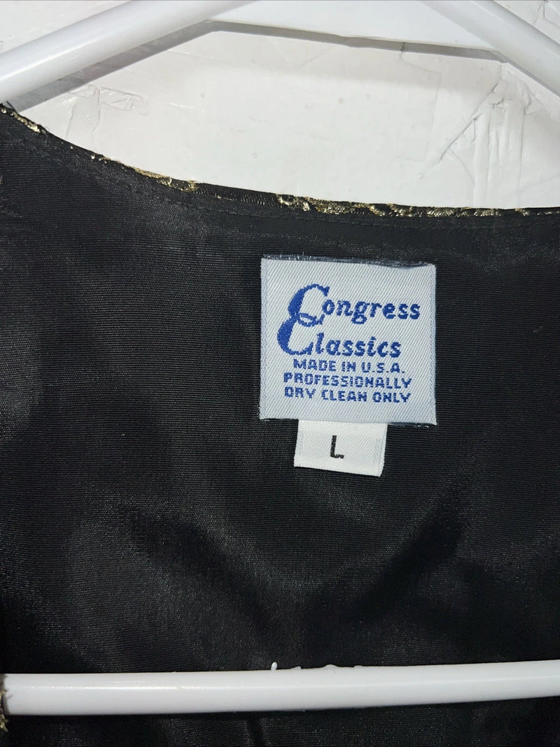 New Women’s Congress Classics Gold Black Western Show Vest Large E-606