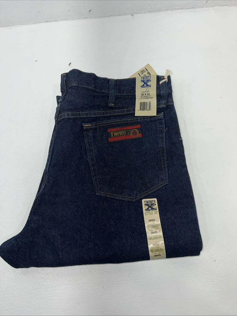 New Men’s Twenty X Relaxed Fit Denim Jeans. 38x32 I-18