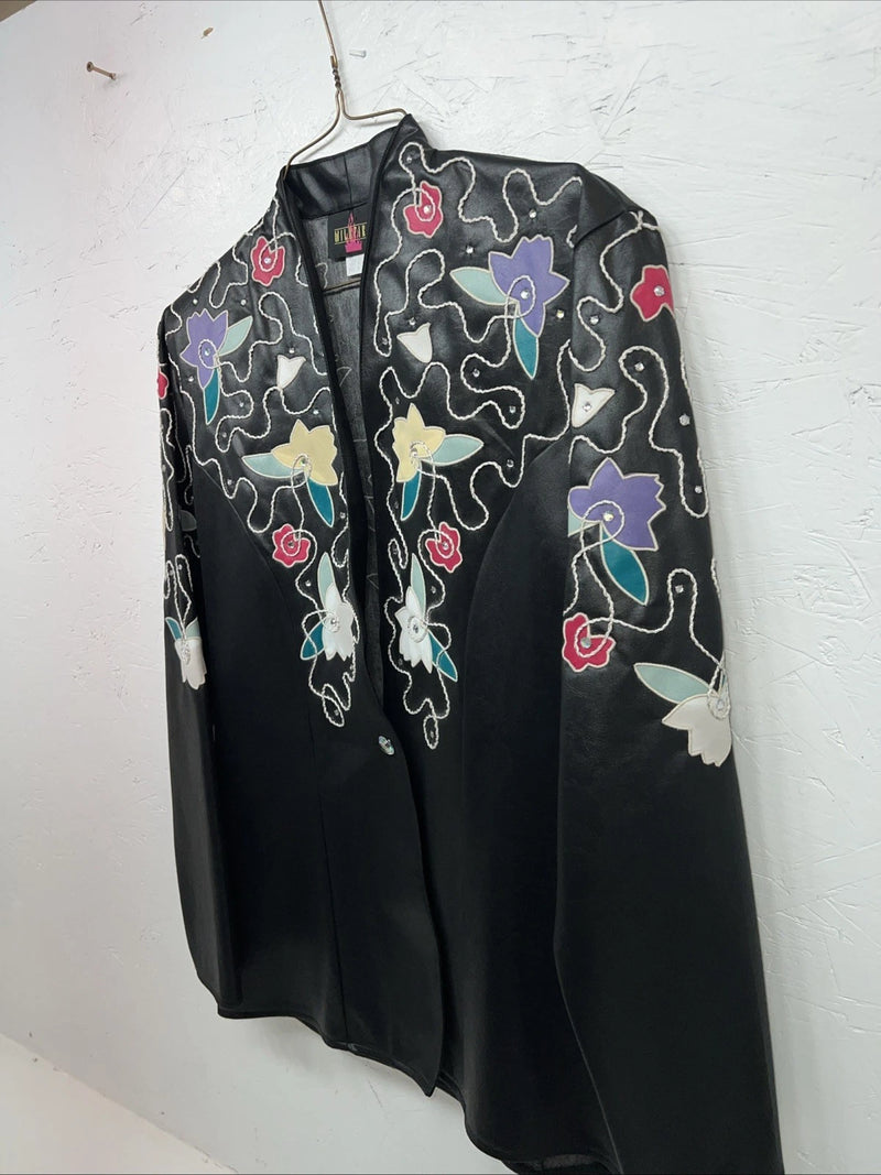 New Women’s Black Wildfire Western Show Jacket XS #77872 G-604