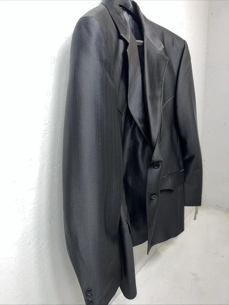 New Men’s Circle S Black Suit Jacket 46R #CC5091 S-607
