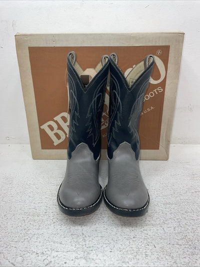 New Kids Gray Bronco Cowboy Boots. C 1892 13.5 13 1/2 D. 23-80