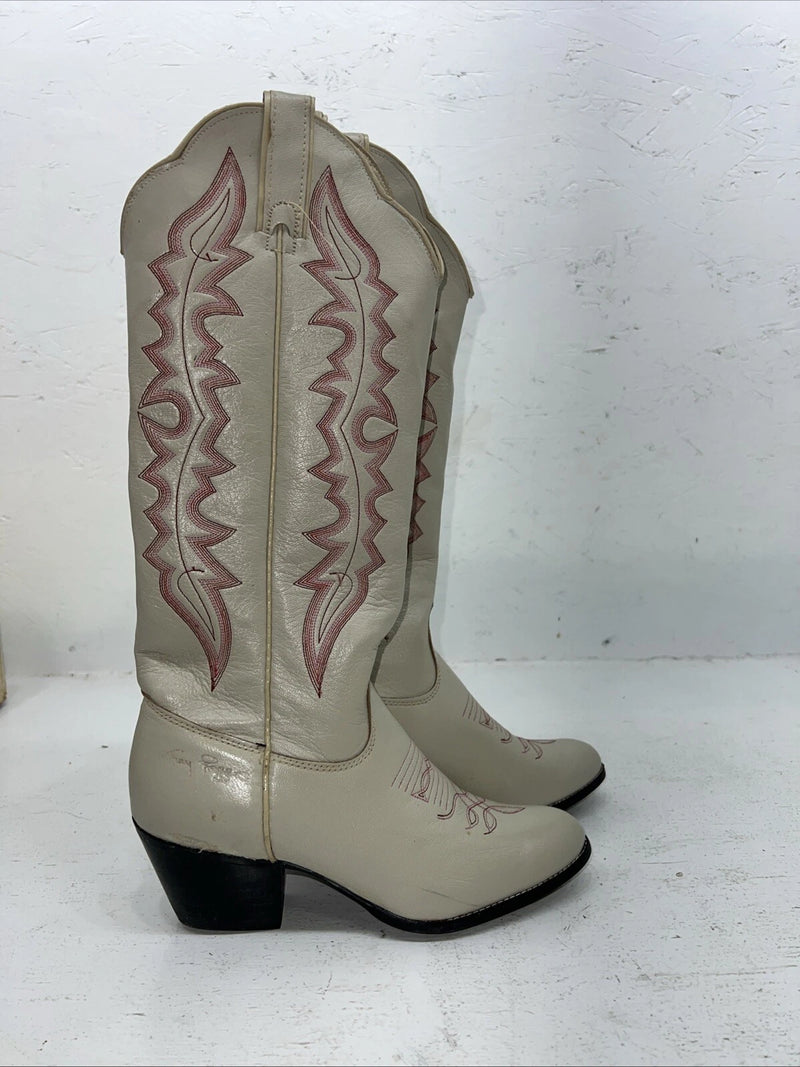 New Women’s Cream Kenny Roger’s Cowboy Boots. 40909 6.5 6 1/2 M. 19-144