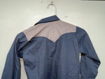 New Women’s Blue Long Sleeve Button Up Shirt 3B-108 