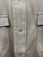 New Men’s Tem Tex Brown Long Sleeve Pearl Snap 17 X 34 XL O-79