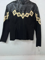 New Women’s Black 1849 Authentic Ranchwear Western Show Shirt XL #3752 UU-33