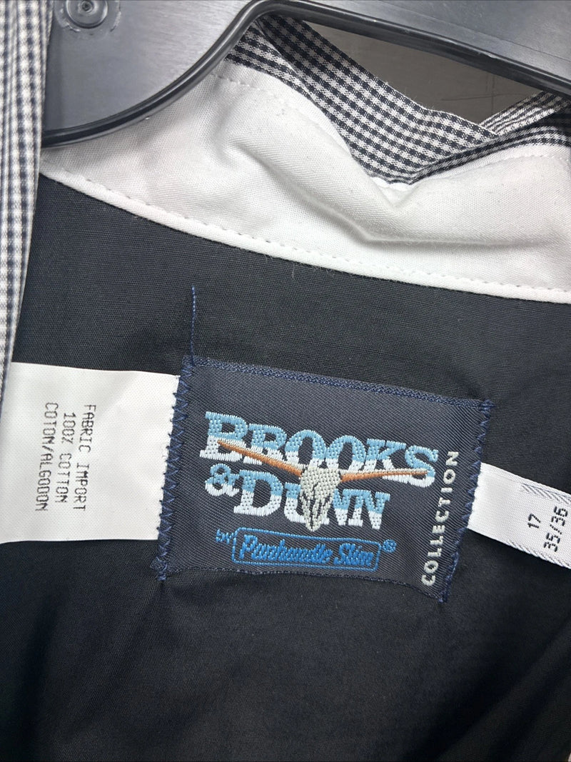 New Men’s Brooks & Dunn Black Long Sleeve Button Up XL M-89