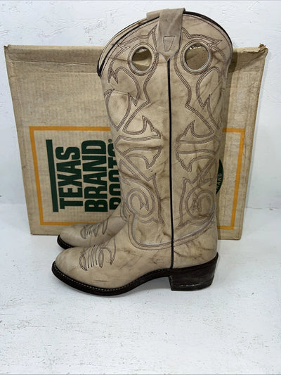 New Women’s Tan Texas Brand Cowboy Boots. L199 6 M. 19-21