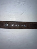 New Brown Genuine Leather Nocona Silver Pendent 30” Belt #3216215 NN-31