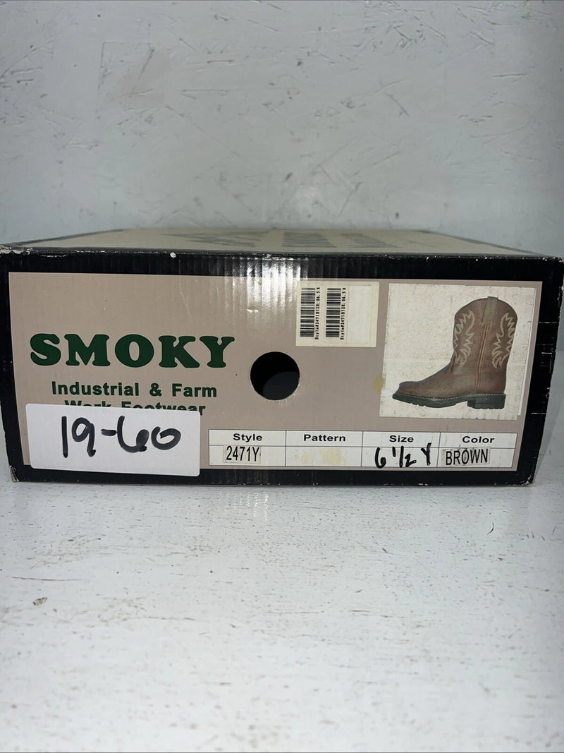New Women’s Brown Smoky Mountain Cowboy Boots. 2471Y 6.5 6 1/2 Y. 19-60