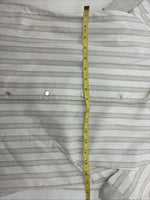 New Women’s H Bar C Gray White Stripe Short Sleeve Button Up Size 30 TT-55
