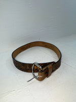 New brown Genuine Leather Chambers Tooled 24” Belt #5442 NN-50