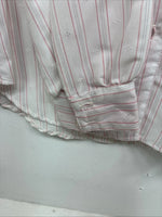 New Women’s Deborah Haman Pink Design Long Sleeve Pearl Snap Medium LL-44