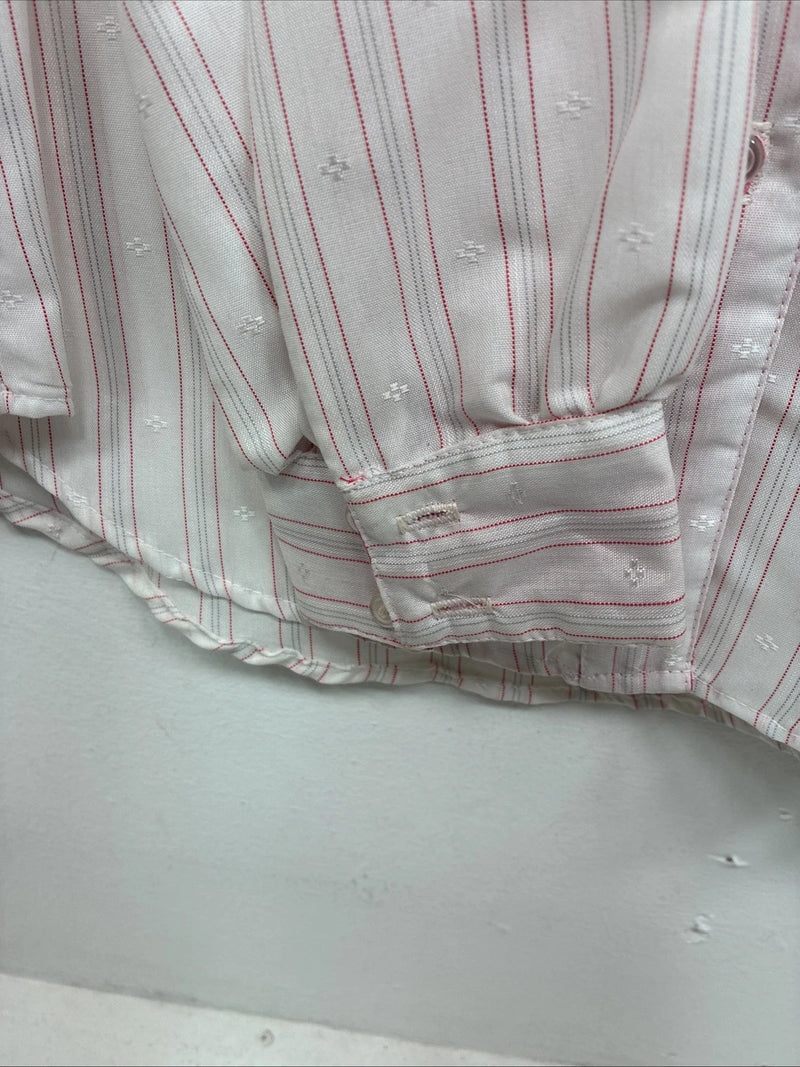 New Women’s Deborah Haman Pink Design Long Sleeve Pearl Snap Medium LL-44
