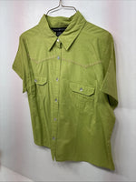 New Women’s Gordon James Green Short Sleeve Button Up Short XL II-38