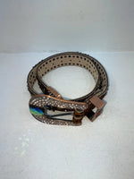 New Cheetah Print Genuine Leather Nocona Bling S Belt #N1330999 Z-98 
