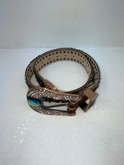 New Cheetah Print Genuine Leather Nocona Bling S Belt #N1330999 Z-98