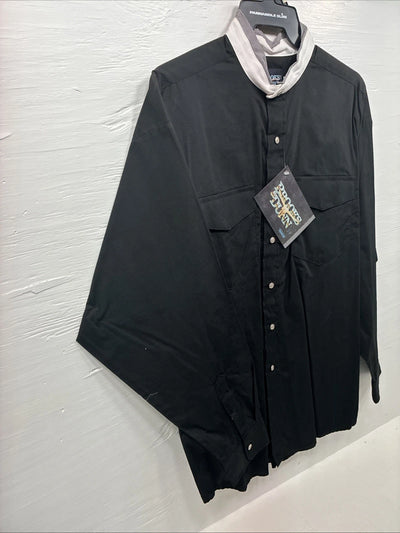 New Men’s Brooks & Dunn Black Long Sleeve Button Up XL M-89