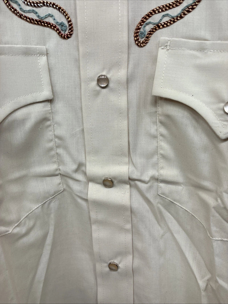 New Women’s Champion Western Tan Design Long Sleeve Pearl Snap 14.5 MM-44