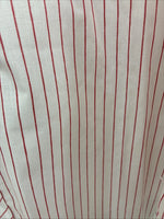 New Men’s Champion Western Red White Stripe Long Sleeve Pearl Snap 17.5 XL R-74