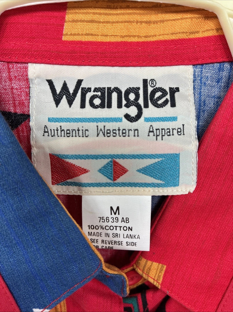 New Women’s Wrangler Multicolor Design Long Sleeve Button Up Medium YY-106