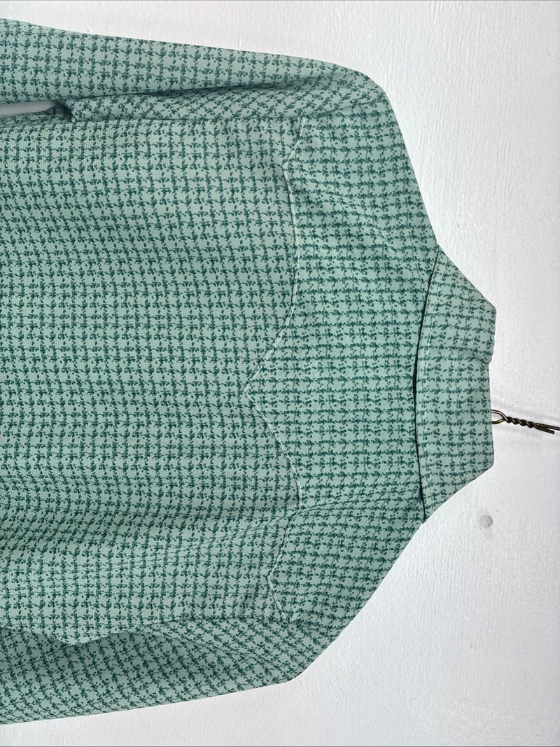 New Women’s Dickson Jenkins Green Design Long Sleeve Pearl Snap Size 30 GG-2