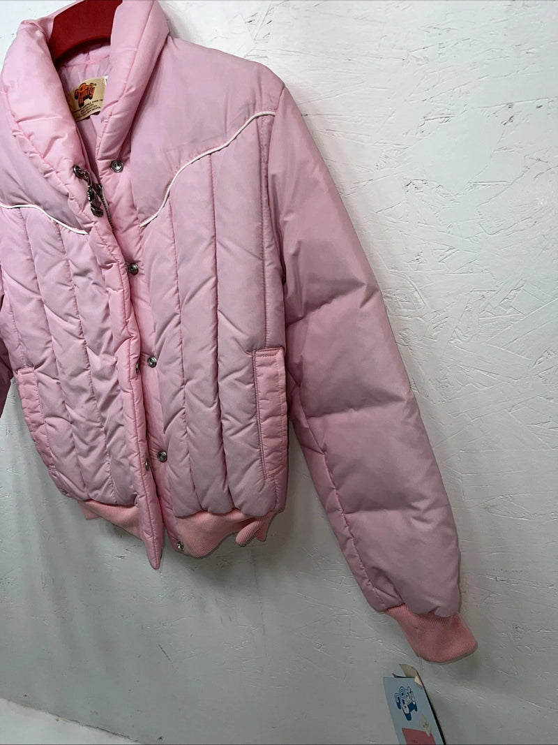 New Women’s Comfy Pink puffer Jacket Size 12 #05704 QQ-15 