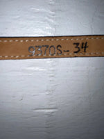 New Brown Genuine Leather Circle Y 34” Belt #9370S JJ-72