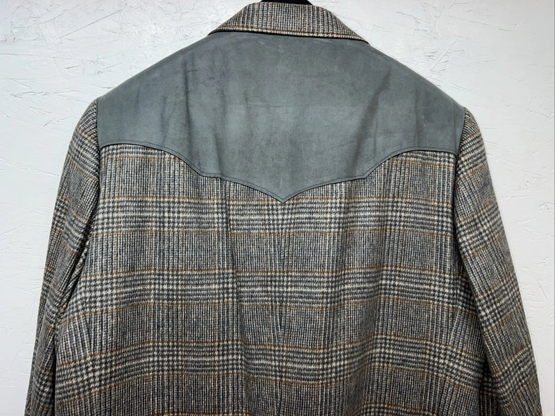 New Men’s California Ranchwear Gray Plaid Suit Jacket 42R #14753 R-602