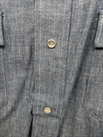 New Men’s Champion Westerns Blue Jean Design Long Sleeve Pearl Snap Medium O-34