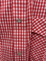 New Men’s H Bar C Red Checkered Long Sleeve Pearl Snap 2XL H-43