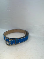 New Blue Genuine Leather Weaved 32” Belt #7030 Z-120