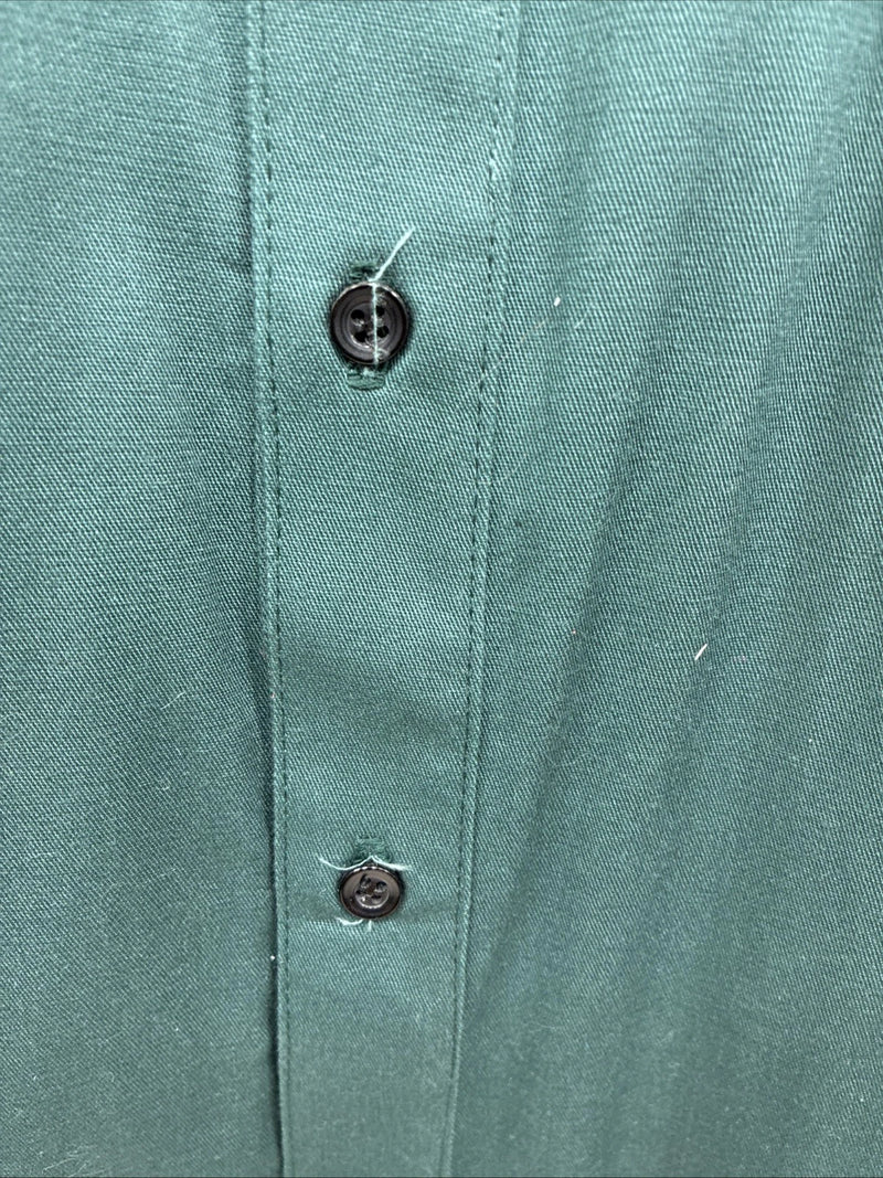 New Men’s Cowboy Threads Green Purple Short Sleeve Button Up Large Q-94