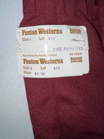 New Vintage Red Fenton Westerns Polyester Pants #310 3A-91