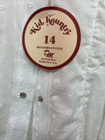 New Kids Kid Kountry Whitening Sleeve Pearl Snap Size 14 KK-115