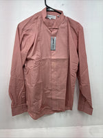 New Wayne Scott Pink Long Sleeve Button Up English Shirt Large MM-45