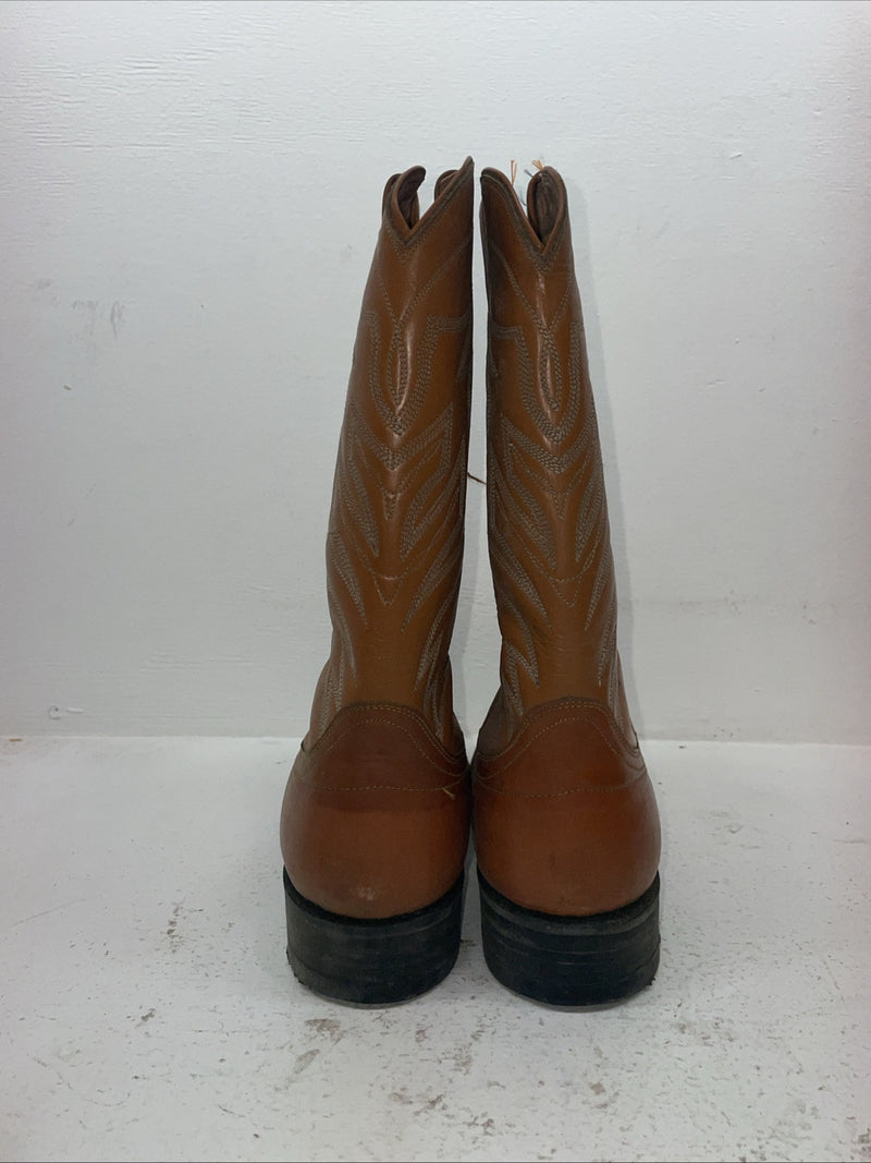 New Men’s Orange Cowtown Cowboy Boots. T 214 13 D. 8-77