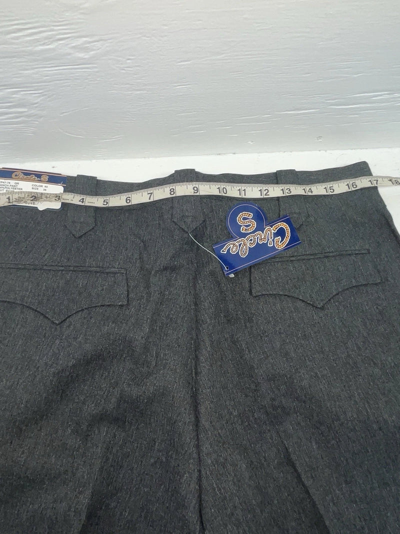 New Vintage Gray Circle S Polyester Pants #CP4776 SS-23