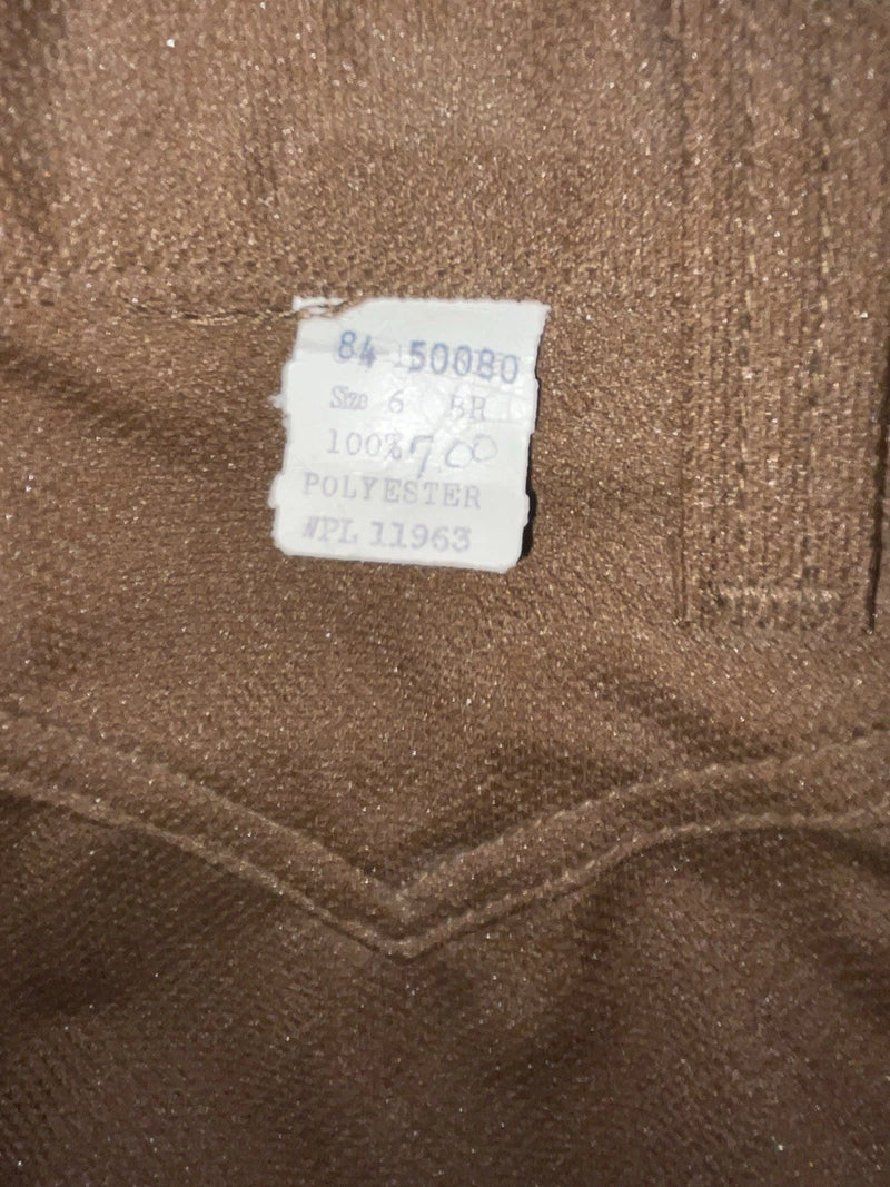 New Vintage Brown Polyester Pants #8450080 SS-102￼