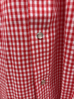 New Men’s H Bar C Red Checkered Long Sleeve Pearl Snap 2XL H-43
