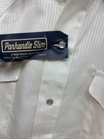 New Men’s Panhandle Slim Golden Stripe Long Sleeve Pearl Snap 15.5 Medium K-98